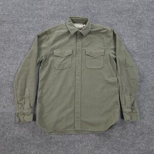 Guideboat Co Shirt Mens Small Green British Moleskin Cotton Workwear Portugal